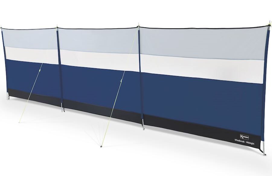 Kampa Windbreak Læsejl med stænger 500x140 cm blå