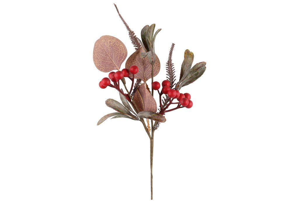 Kapel Hobby Dekorationsgren bær 30 cm rød