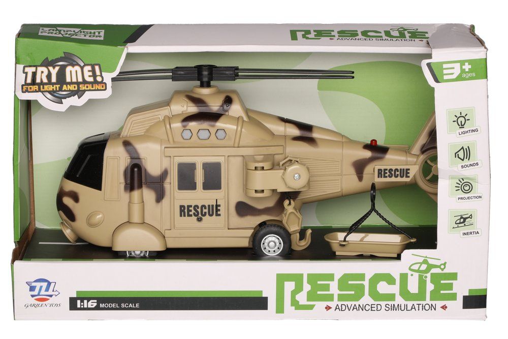 Rescue Helikopter med lys og lyde