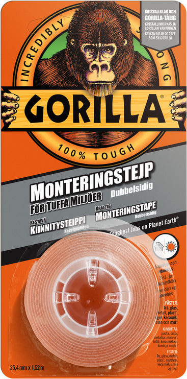 Gorilla Monteringstape 1,52mx24,4mm