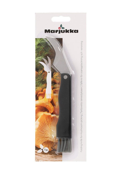 Marjukka Svampekniv foldebar med børste