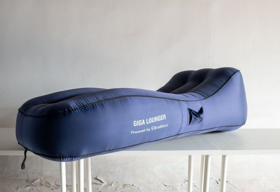 Giga Lounger oppustelig liggestol 180 cm blå