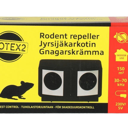 Rotex-2 Gnaver skræmmer med ultralyd 150m