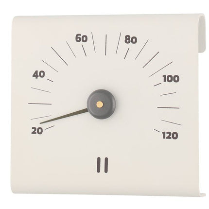 Rento Sauna termometer lavet af hvid aluminium