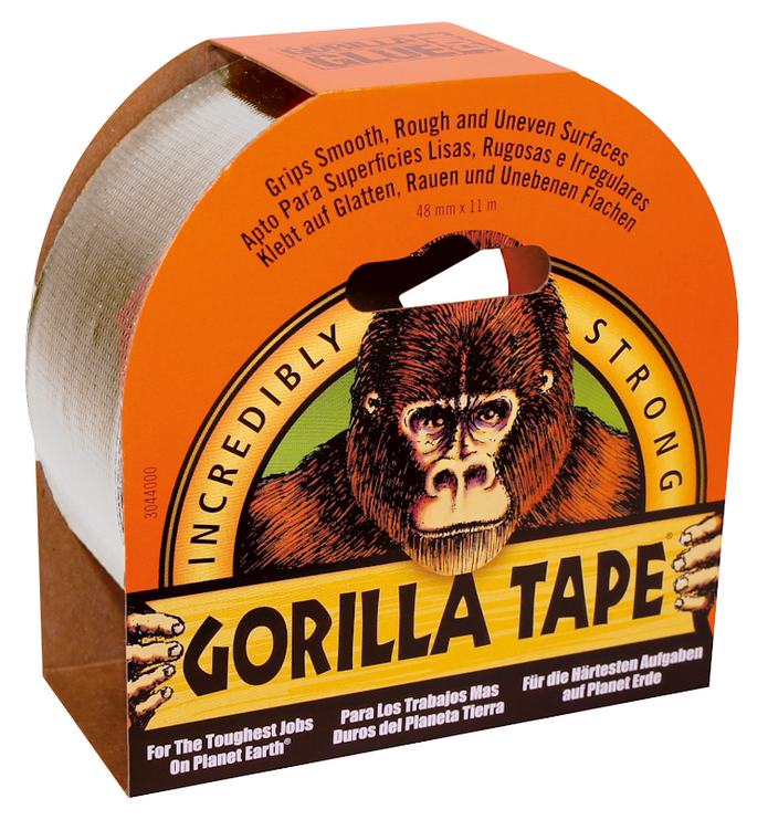 Gorilla Silver tape 48mm sort