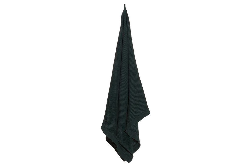 Rento Håndklæde Kenno 90x180 cm mørkegrøn/sort
