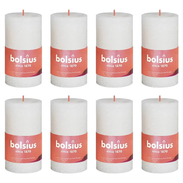 Bolsius Blockljus Shine 8-pack 100x50 mm mjuk pärla