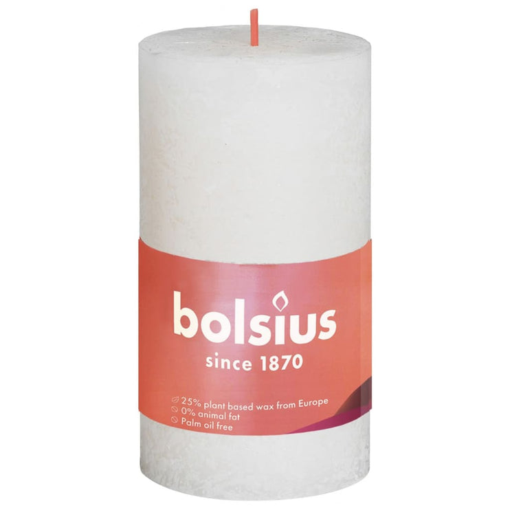 Bolsius Blockljus Shine 8-pack 100x50 mm mjuk pärla