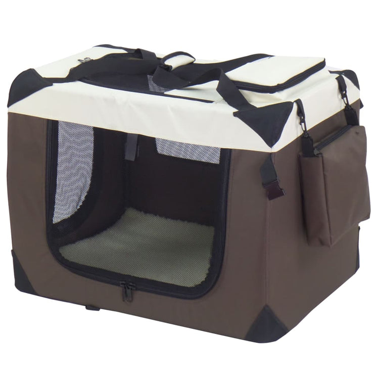 @Pet Transportbur brun 50x34x36 cm nylon