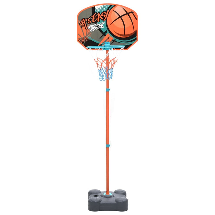 Flyttbar basketkorg justerbar 109-141 cm