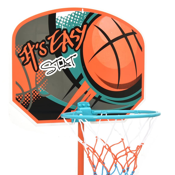 Flyttbar basketkorg justerbar 109-141 cm