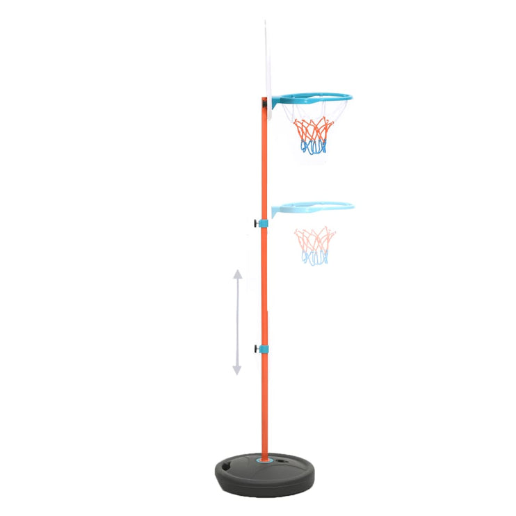 Flyttbar basketkorg justerbar 133-160 cm