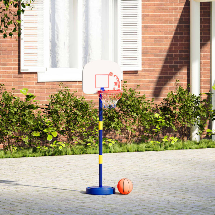 Basketställning med boll och pump justerbar höjd 90/121 cm