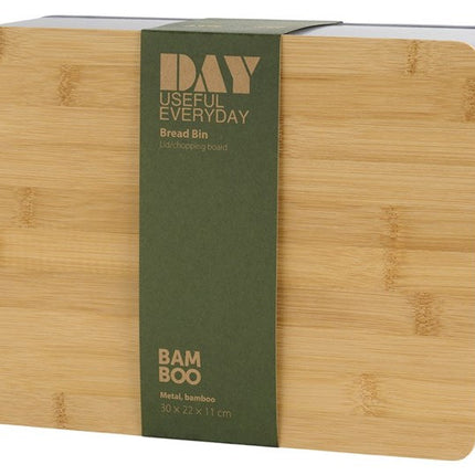 Dag Brød æske med bambus gulv 30x22cm grå