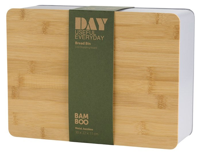 Dag Brød æske med bambus gulv 30x22cm grå