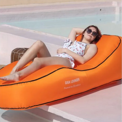 Giga Lounger oppustelig liggestol 180 cm orange