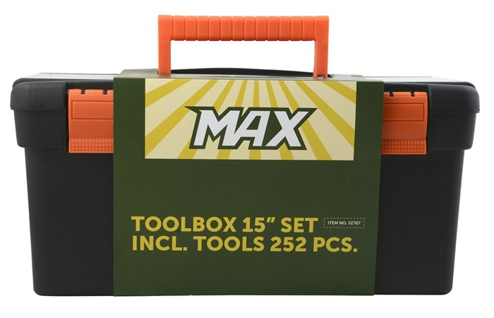 MAX værktøjskasse 15" med 252 dele