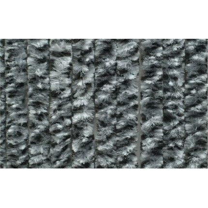 Chenille Dørgardin 56x185 cm grå/hvid/sort