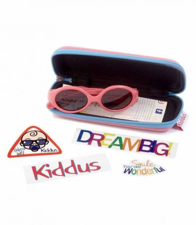 Kiddus Sunglasses - flexible comfort pink polarized with case