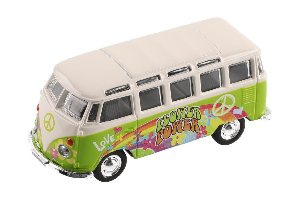Maisto Legetøjsbil VW Samba 11,4 cm Hippie Line bus grøn
