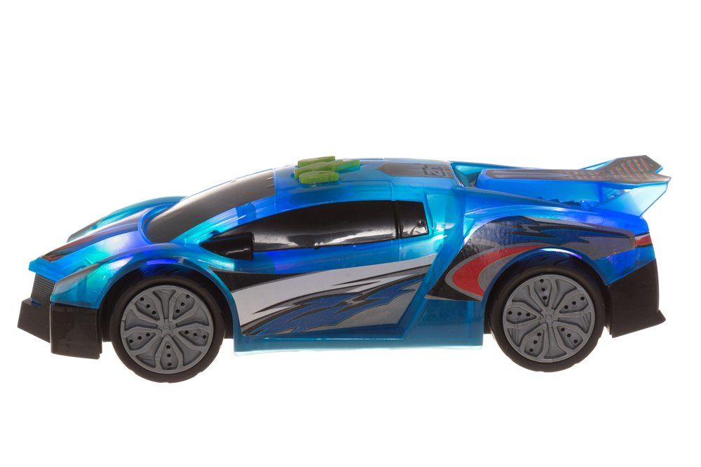 Bil med lys og lyd blå