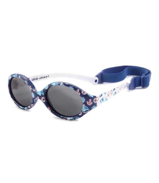 Kiddus Solbriller - fleksibel komfort blå polariseret med kasse