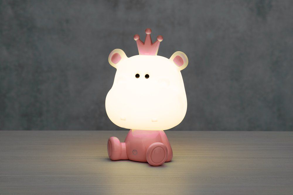 Dæmpbar berøringslampe Hippo lys pink